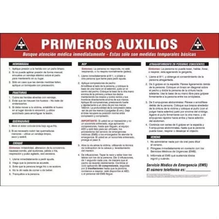 Accuform Safety SignS EMERGENCY FIRST AID 14 in SHMFSD604VA